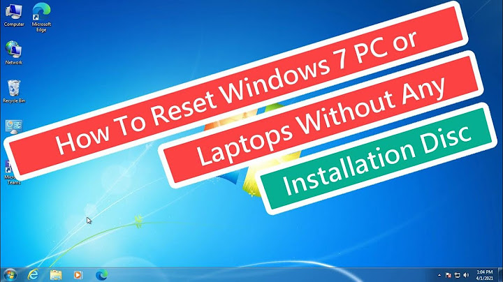 How to factory reset Acer laptop Windows 7 without CD