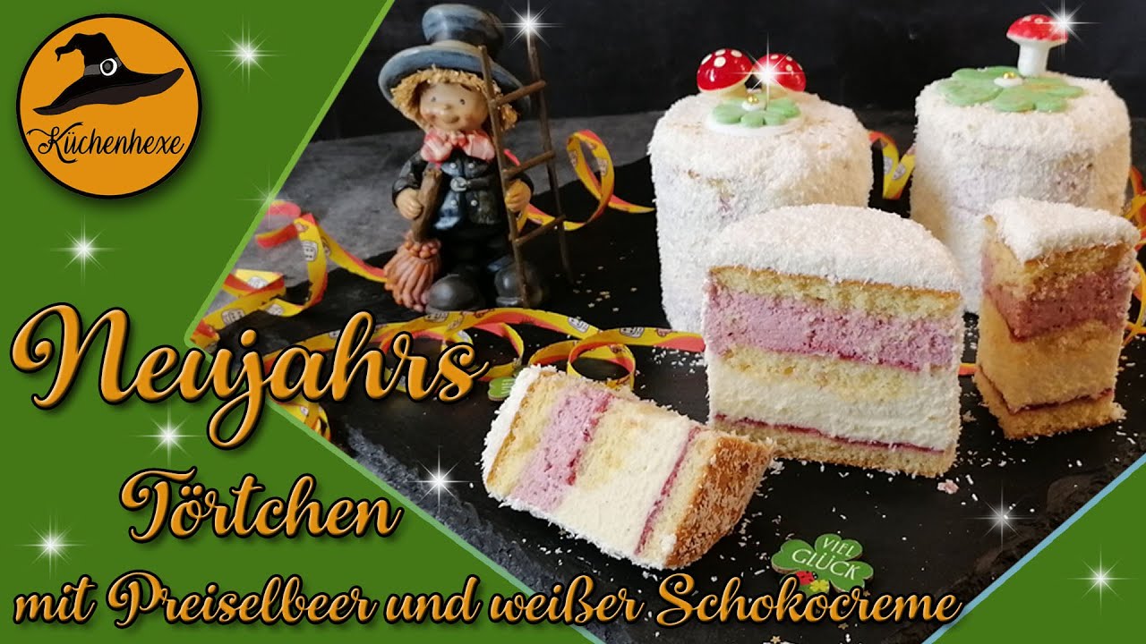 Neujahrs Törtchen mit Preiselbeer und weißer Schokocreme - YouTube