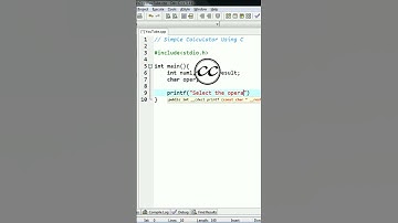 Simple Calculator using C #C #shorts