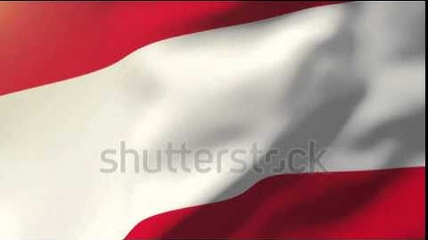 Austria flag waving in the wind. Looping sun rises style. Animation loop Stock video by