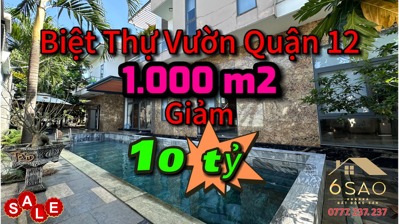 Biệt thự Vườn Quận 12 Diện Tích 1.000m2 vị trí cực đẹp,giảm tới 10 tỷ #bietthu