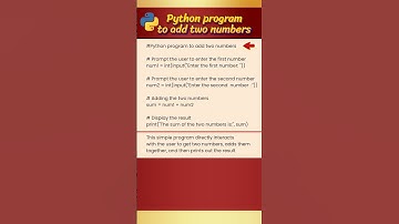 Python Program to Add Two Numbers #computer #shorts#pythonprogramming #python