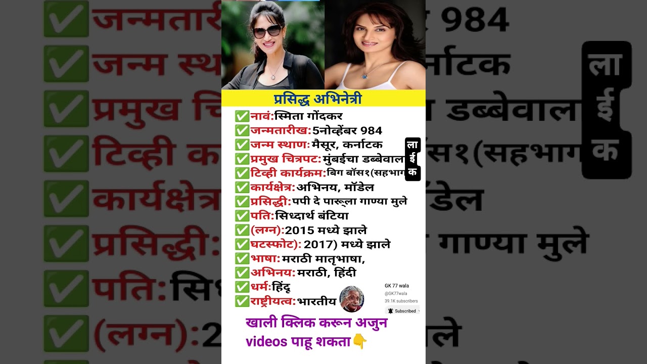 Smita gondkar biography||स्मिता गोंदकर यांची संपूर्ण माहिती मराठीमध्ये||