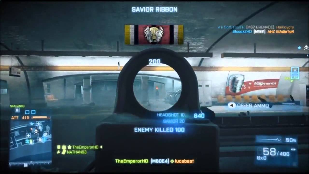 Battlefield 3 Operation Metro Multi Kill Massacre Montage 2012