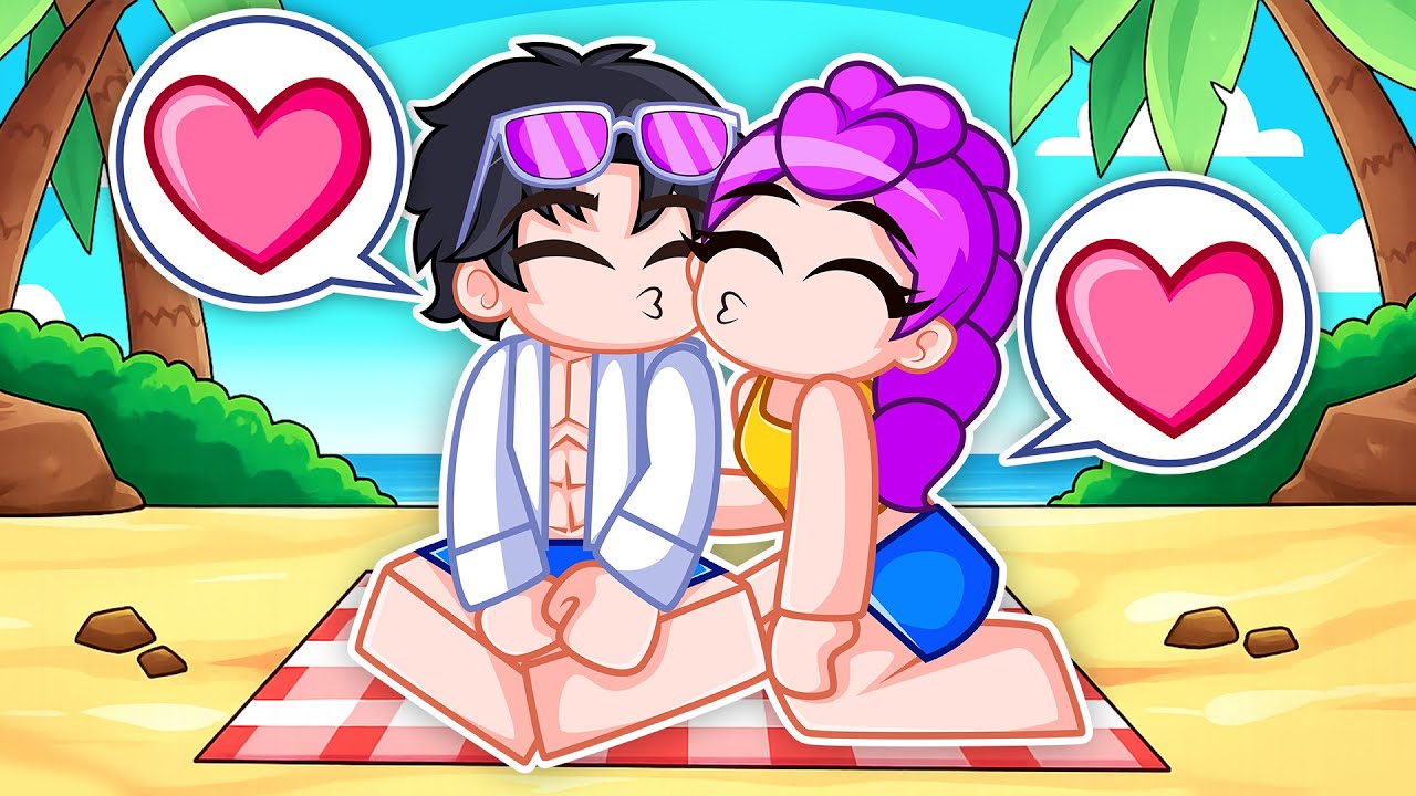 RUMI y JINU se BESAN EN LA PLAYA en Roblox! 😱