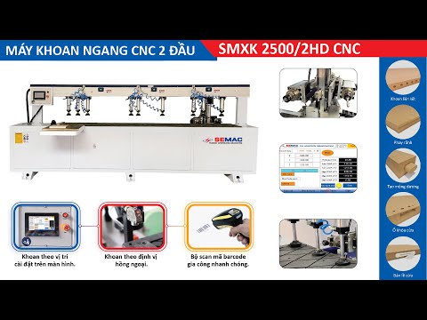 Video Máy Khoan Ngang Cnc 2 Đầu - Đánh Mộng Âm Dương - Phay... - youtube