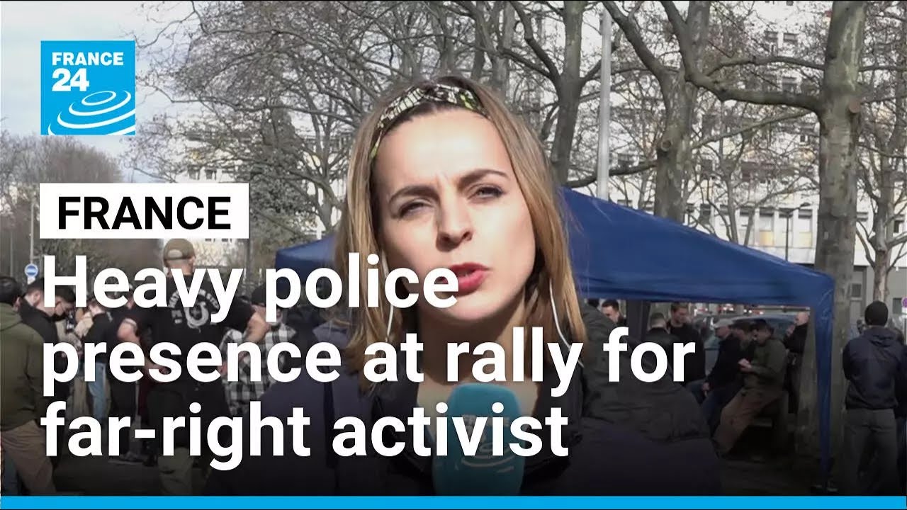 Heavy police presence at rally for killed far-right activist in Lyon • FRANCE 24 English