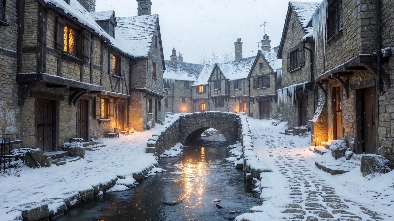 🌞🌿 Sunny Village Riverside 🌉 Relaxing River Sounds & Peaceful Noon Ambience | Study & Relax