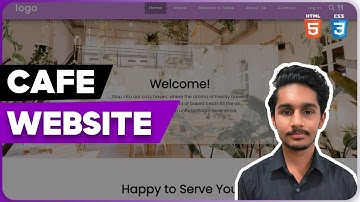 Cafe Website using HTML & CSS | Full Stack Web Development