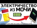 Электричество из мочи!  Заряжаем телефон мочой. Урино аккумулятор из использованной батарейки.