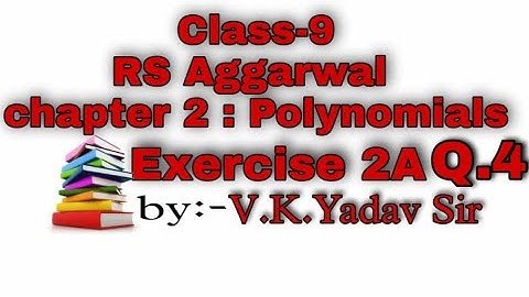 #tecmath20|Polynomials|Class 9th|RS AGGARWAL|Chapter2| EX2A|Q.NO.4 #polynomialclass9 #polynomial