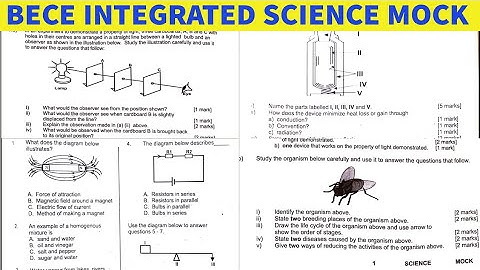 BECE Integrated Science 2025 Mock Objectives and Essay with Answers