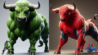 SUPERHEROES but BULL VENGERS ✴️ All Characters (marvel & DC)