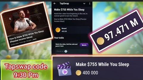 How to Make $755 While You Sleep (Passive Income Ideas) Tapswap code #tapswapcodetoday