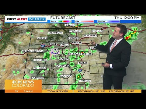 Showers and a few thunderstorms return on Thursday - YouTube