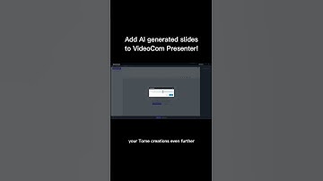 AI generated presentations with Tome and adding them to VideoCom Presenter
