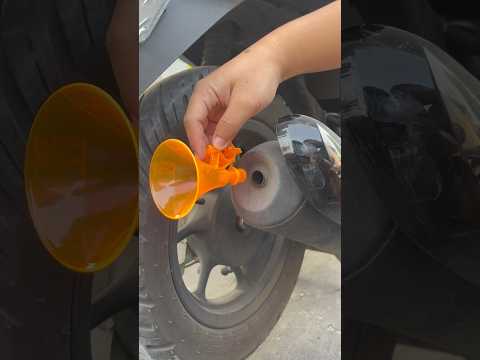 EXPERIMENT TEROMPET TELOLET DIDALAM KENALPOT MOTOR SUARANYA MANTAB!!! #telolet #teloletbus #shorts