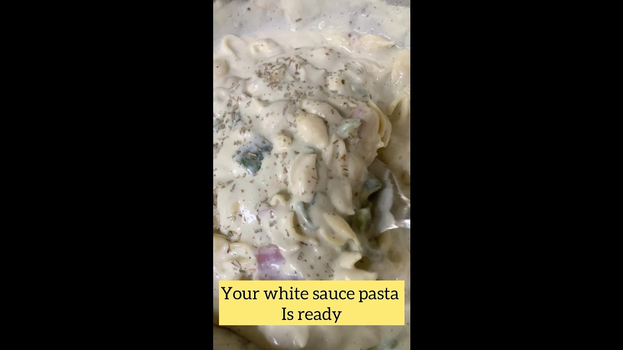 Healthy &tasty homemade creamy white sauce pasta