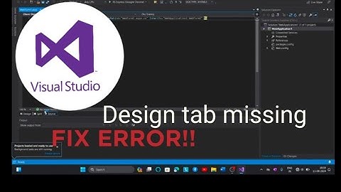 𝗗𝗲𝘀𝗶𝗴𝗻 𝘁𝗮𝗯 𝗺𝗶𝘀𝘀𝗶𝗻𝗴|| 𝗙𝗶𝘅 𝗲𝗿𝗿𝗼𝗿||𝗛𝗼𝘄 𝘁𝗼 𝗳𝗶𝗻𝗱 𝗱𝗲𝘀𝗶𝗴𝗻 𝘁𝗮𝗯 𝗶𝗻 𝗩𝗶𝘀𝘂𝗮𝗹 𝗦𝘁𝘂𝗱𝗶𝗼 ⚠️❌