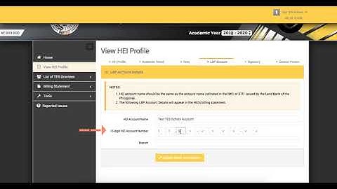 TMS Tutorial Part 7.4 LBP Account
