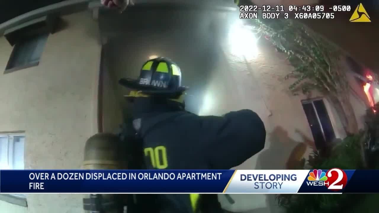More than a dozen residents displaced in Orlando apartment - YouTube