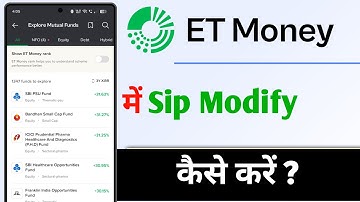 ET Money Me SiP Modify Kaise Kare, ET Money SiP Modify