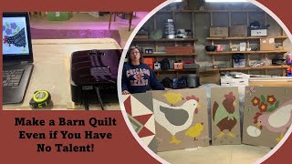 Making a Barn Quilt with a Projector