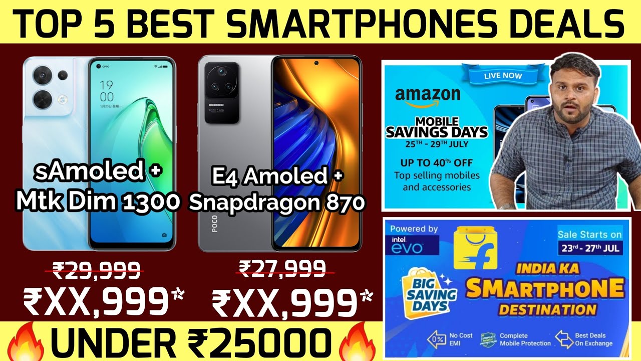 TOP 5 BEST SMARTPHONE DEALS UNDER ₹25000 AMAZON MOBILE SAVINGS DAYS