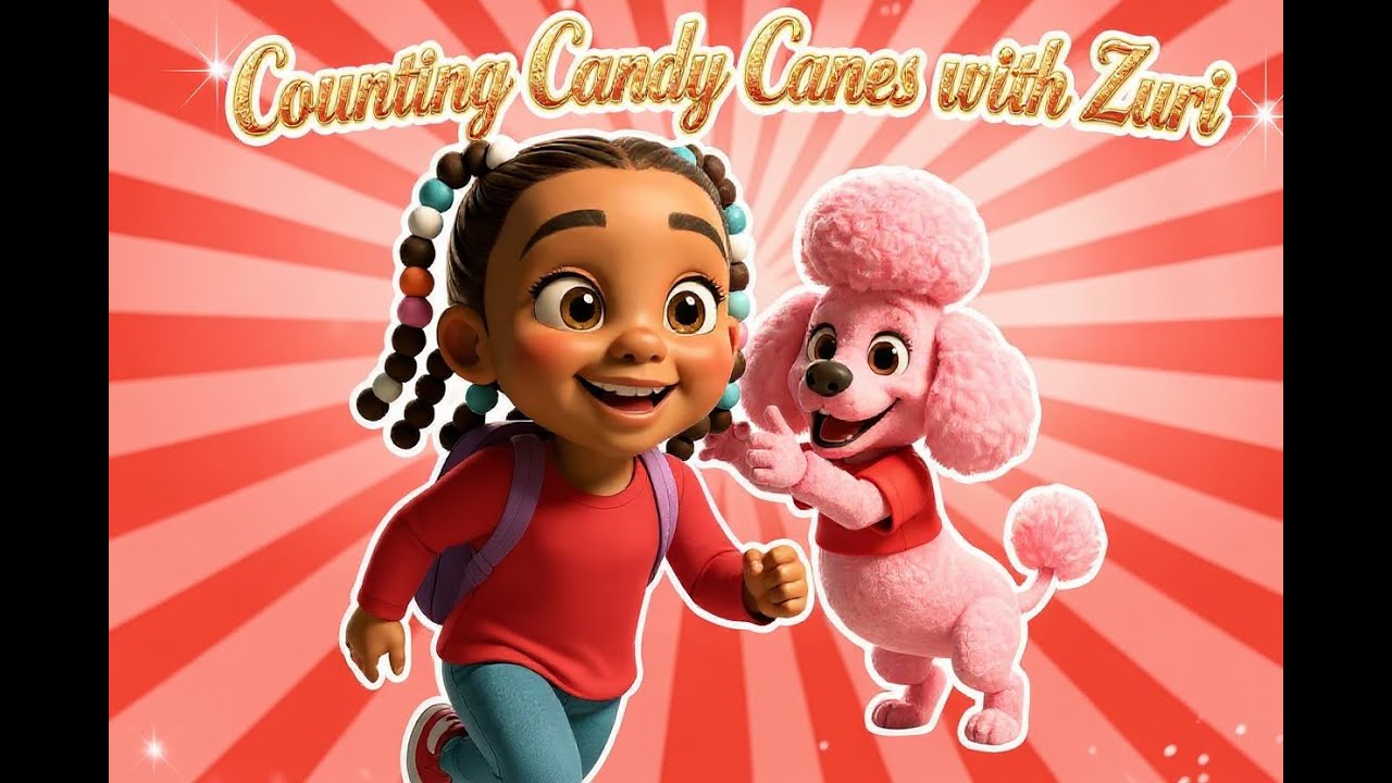 🍭 Counting Candy Canes with Zuri | Christmas Counting Song for Kids 🎄