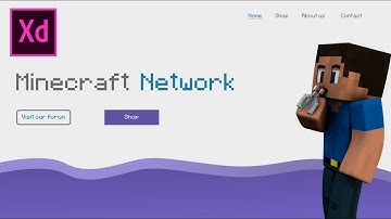 Speed Design #1 - Minecraft Web Site - XD/C4D - (SELLFY OPEN!)