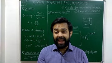 8 ICSE - Physics - Physical Quantities and Measurement - Video 1 - Mohit Prasad - HOD Physics