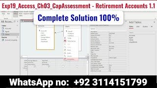 Exp19_Access_Ch03_CapAssessment - Retirement Accounts 1.1 #AccessChapter3 #RetirementsAccounts1.1