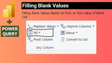 Filling blank values in power query based Post or prior value of Blank cell