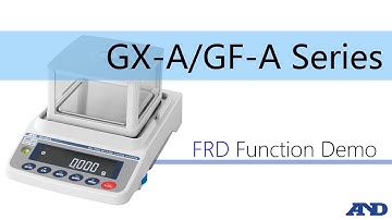 GX-A / GF-A Series Flow Rate Display (FRD) Demo | Multi-Functional Precision Balances from A&D