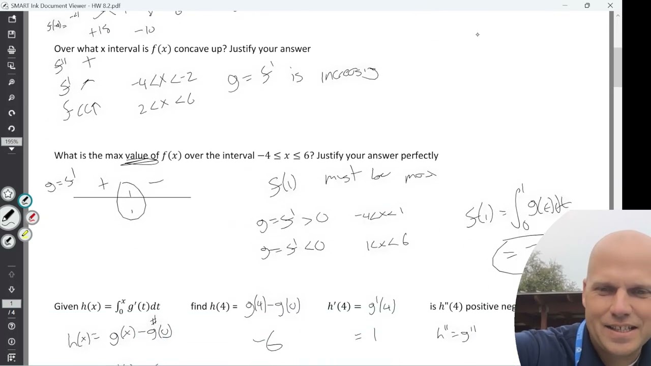 AP Calc - Функция накопления (HW 8.2)
