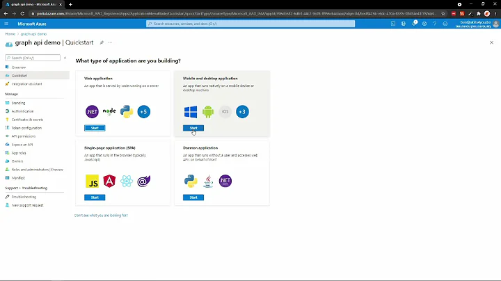 Using Microsoft Graph API with Azure Active Directory