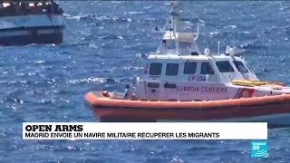 Open Arms : Madrid envoie un navire militaire récupérer les migrants de l'Open Arms