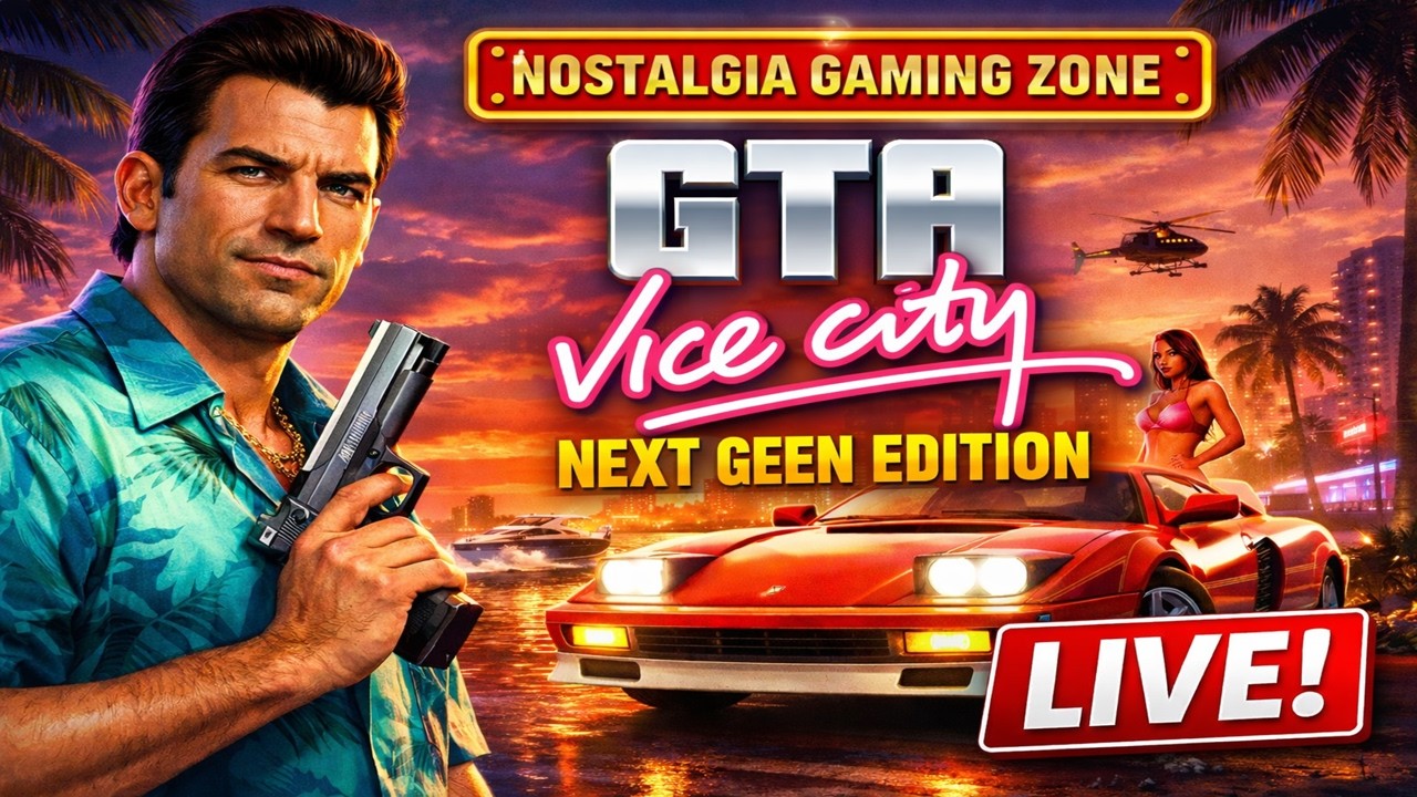 🔴 LIVE GTA Vice City Next Gen Edition | ICONIC INTRO🔥Nostalgia Special | Hindi/English | Fresh Start
