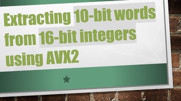 Extracting 10-bit words from 16-bit integers using AVX2