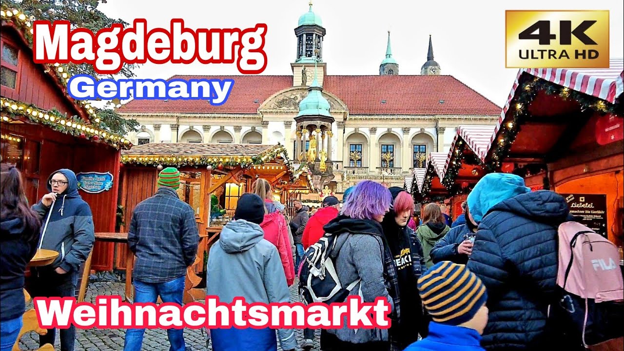 Magdeburg Weihnachtsmärkte,  Christmas in Germany Walking Tour 4K - Visit Magdeburg