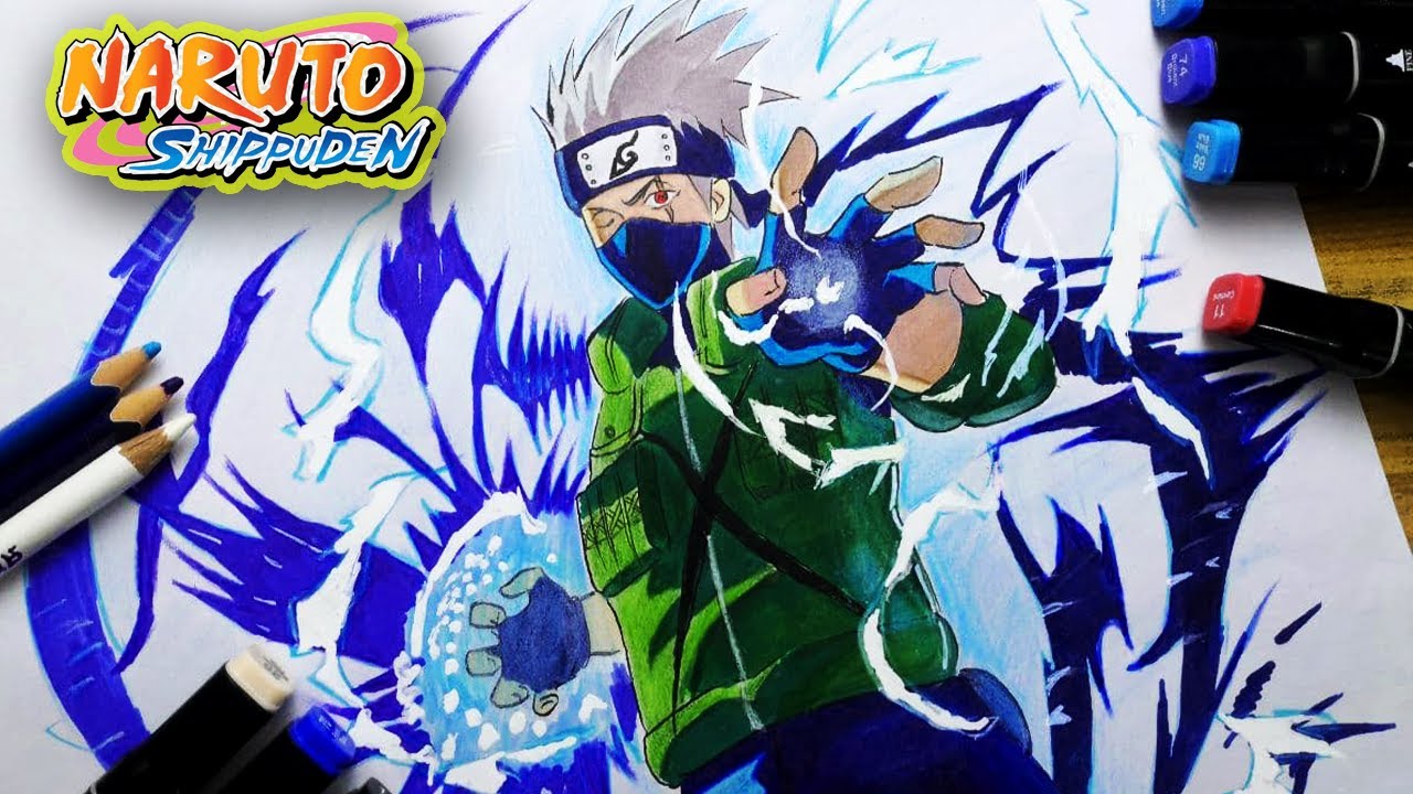 Drawing Anime || Drawing Kakashi step by step Naruto Shippuden