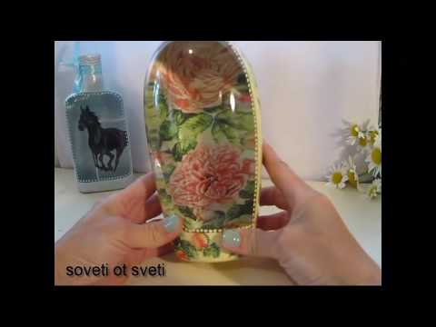 DIY:Two-side decoupage 3D/ОБРАТНЫЙ ДЕКУПАЖ c имитацией 3D\мастер-класс