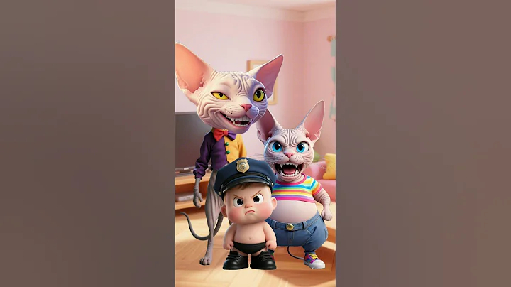 Watch the video about Police cat disturbed by cat 😂 #cat #cartoon #zombie #soldier