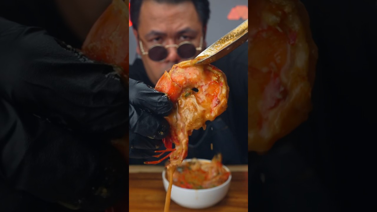 ต้มยำกุ้งลายเสือ #shorts #asmr