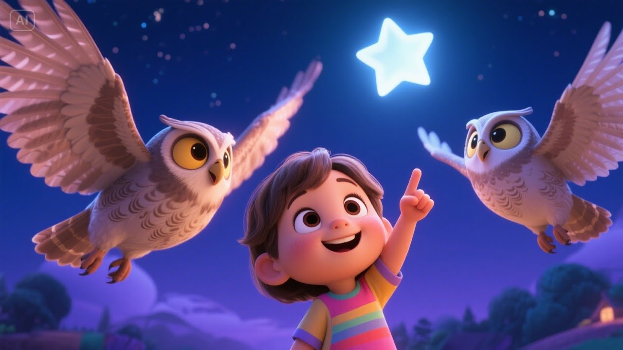 Magical Owls Counting Stars | Counting Song for Kids | Night Sky Nursery Rhyme