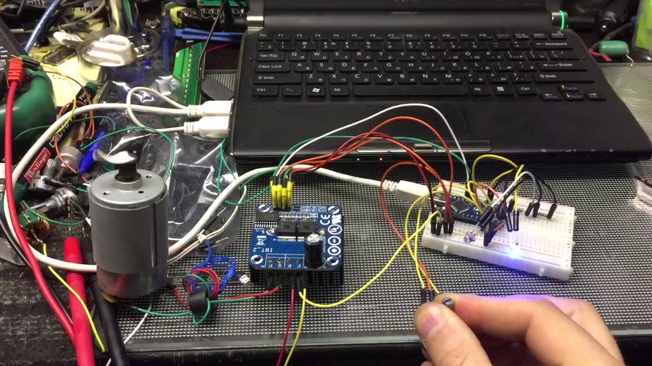 IBT2 power DC motor driver in work with Arduino - YouTube