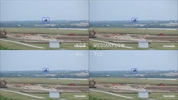 Test of 4 tracking algorithms from OpenCV / test06 / F-35 airshow
