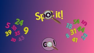 Spot it NUMBERS Fun Interactive Powerpoint game, digital, virtual math activity!