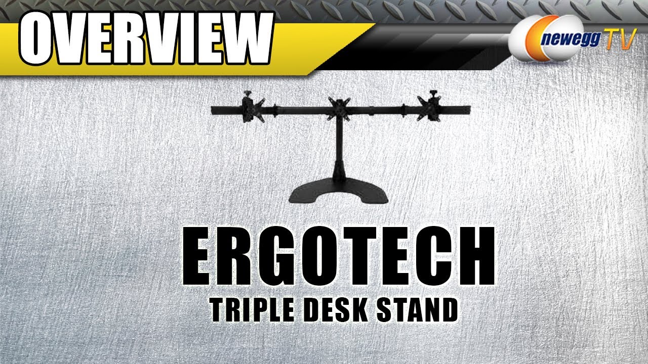 Ergotech Triple Desk Stand With Telescoping Wings Overview