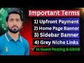 You Know Important Terms in Guest Posting Or GBOB. Ehtashaam Qasim 